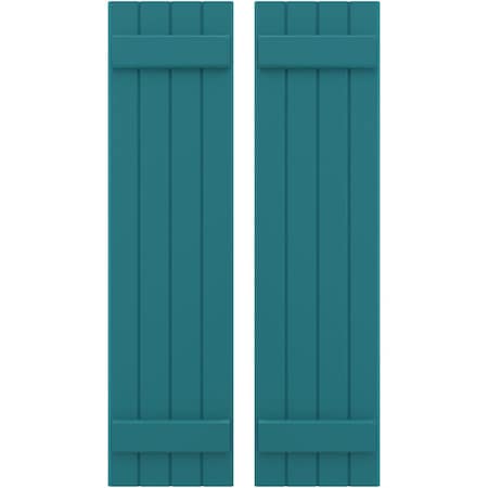 Americraft 4-Board (2 Batten) Exterior Real Wood Joined Board-n-Batten Shutters, ARW101BB414X56ANH